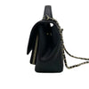 Business Affinity Flap Small Caviar Quilted Black LGHW