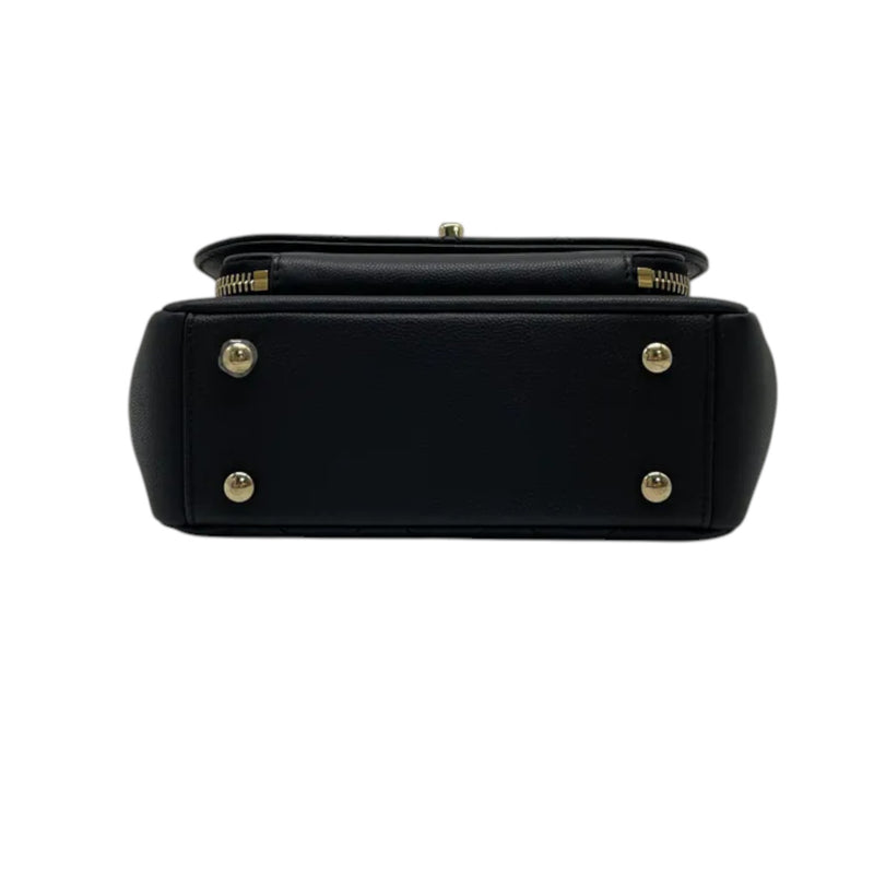 Business Affinity Flap Small Caviar Quilted Black LGHW