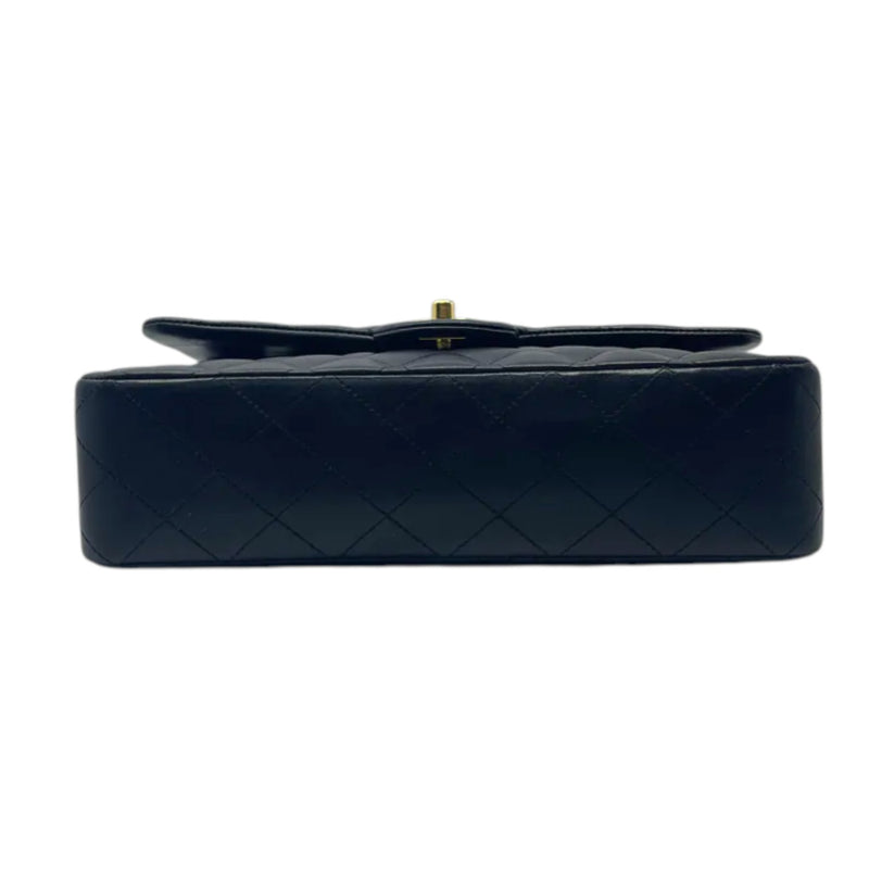 Classic Double Flap Medium Lambskin Quilted Black GHW