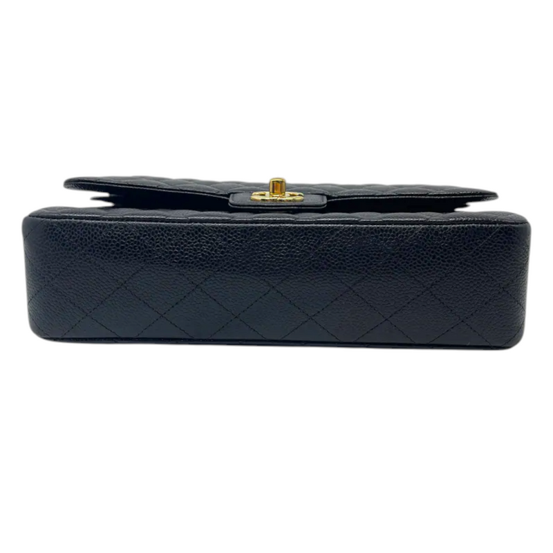 Classic Double Flap Medium Caviar Black GHW