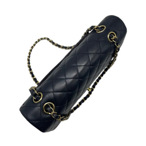 Classic Double Flap Medium Lambskin Quilted Black GHW
