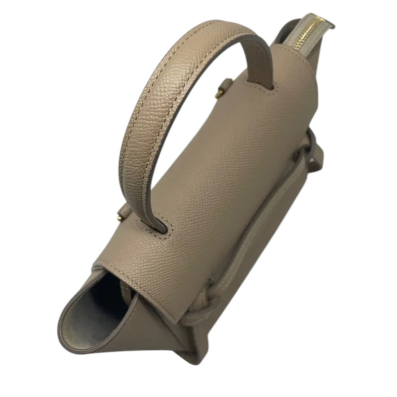 Nano Belt Grained Calfskin Beige GHW