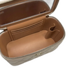 Top Handle Vanity Case With Chain Small Lambskin Ecru Beige GHW