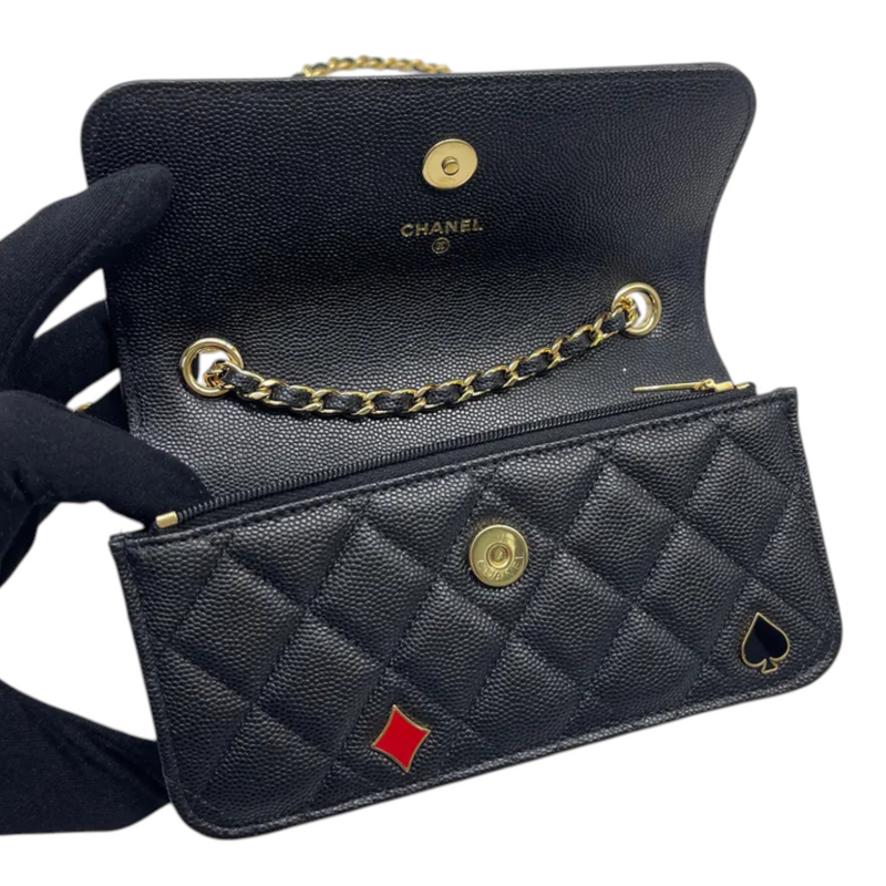 Chanel Coco Casino Flap With Chain Caviar Quilted Black GHW