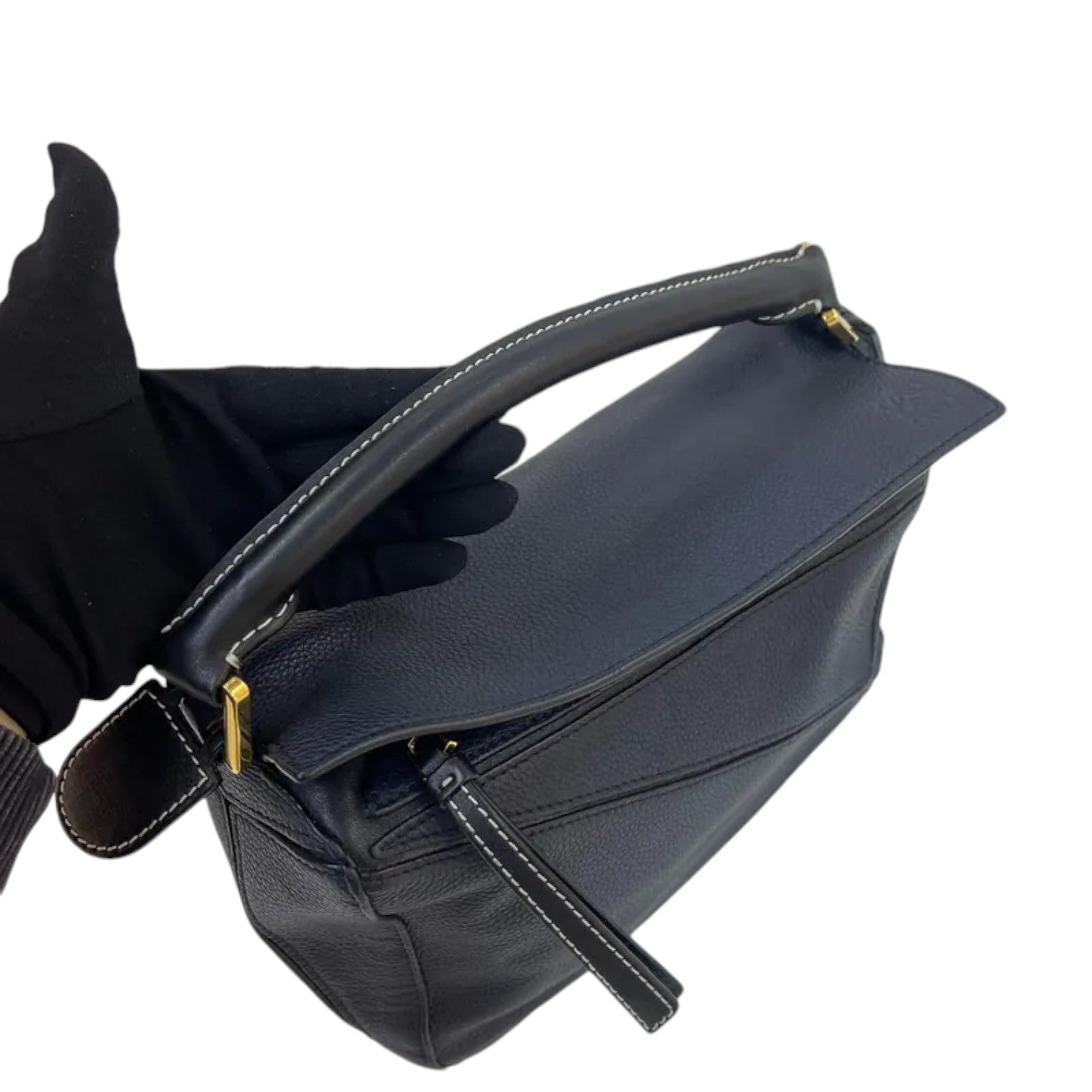 LOEWE パズルバッグ　スモール　ミッドナイト Loewe Puzzle Small Crossbody Calfskin Midnight Blue GHW – Bag Religion