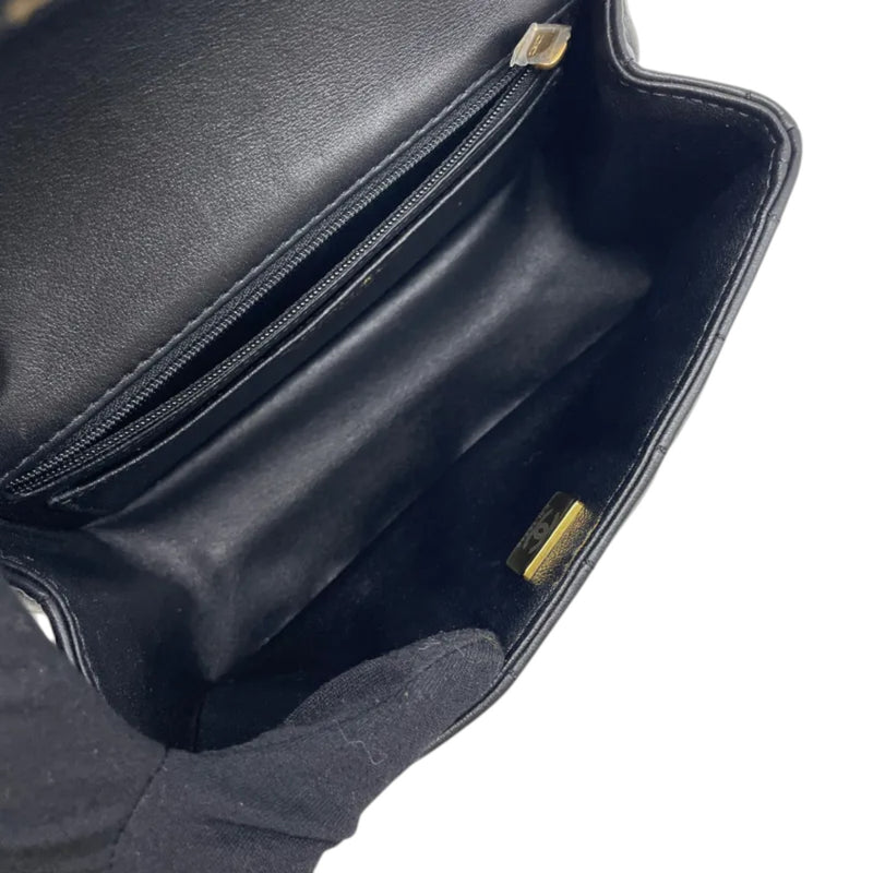 2.55 Reissue Mini Flap Aged Calfskin Vertical Black GHW
