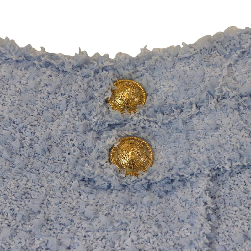 Tweed Mini Skirt Baby Blue Size 38