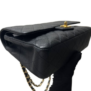 Classic Double Flap Caviar Medium Black GHW