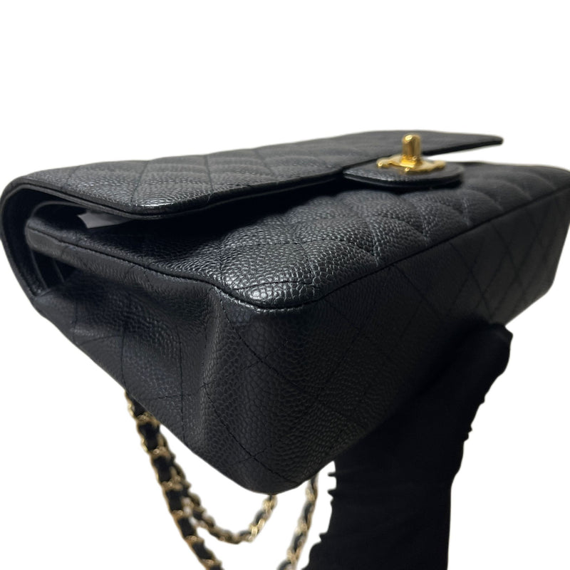 Classic Double Flap Caviar Medium Black GHW