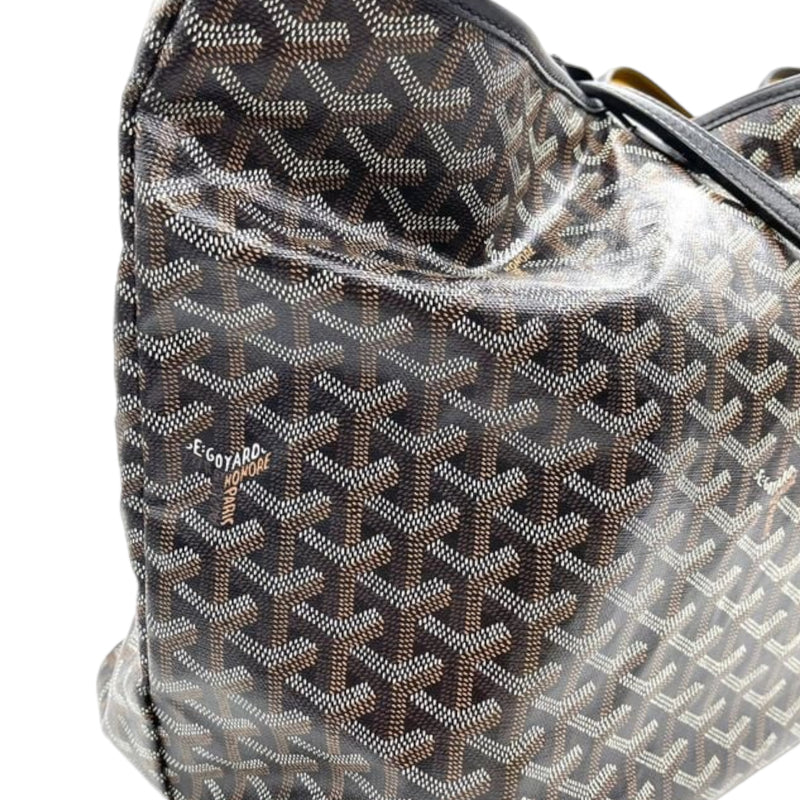 Goyard, Bags, Goyard Grey Goyardine Canvas And Chevroches Calfskin Saint  Louis Pm Tote