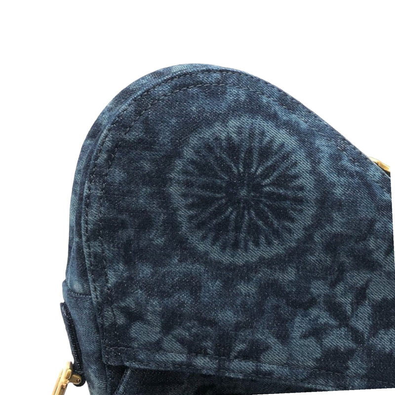 Saddle Bag Tie Die Denim Medium GHW