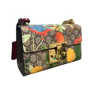 Small Padlock Shoulder GG Supreme Monogram Tian Beige Multicolor