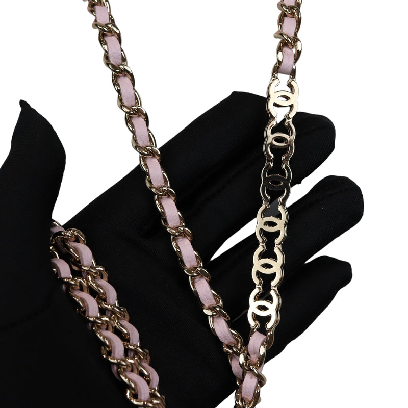 CC Chain 22P Small Vanity Light Pink Caviar LGHW