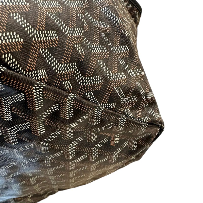 Goyard | St Louis GM Tote in Black/Tan with Custom ZOE Monogram in Green |  #87