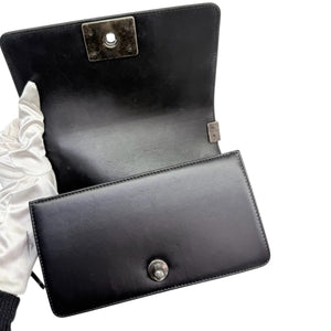 Boy Flap Small Calfskin Quilted Black RHW