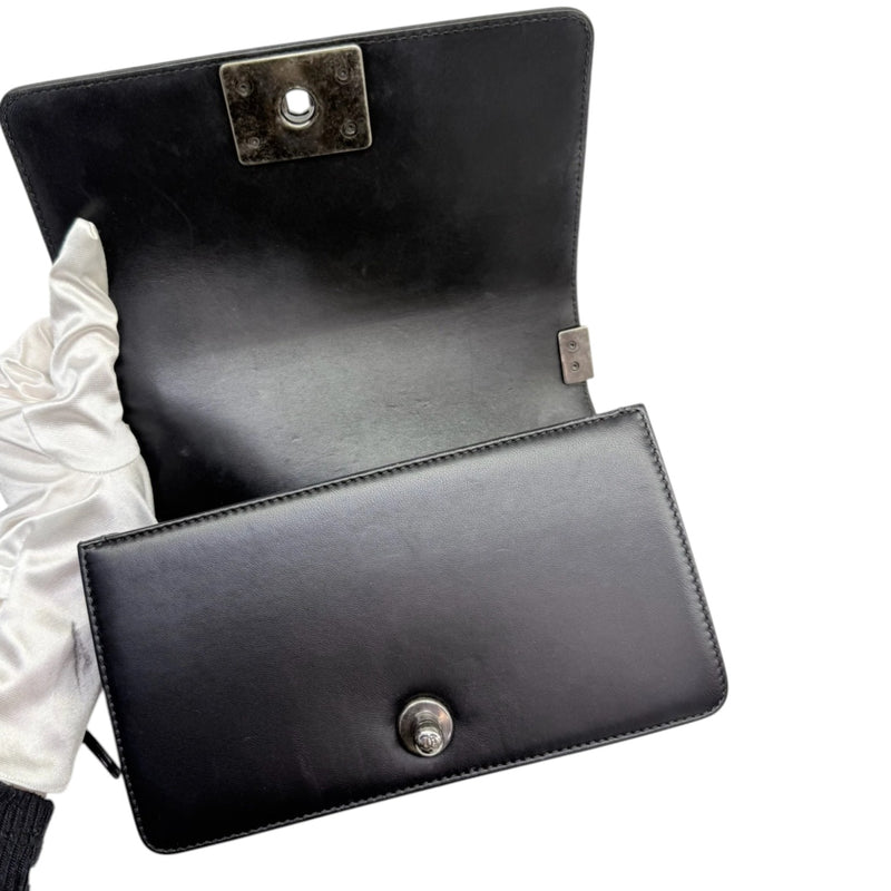 Boy Flap Small Calfskin Quilted Black RHW