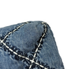 22 Medium Denim Quilted Stitched Blue SHW