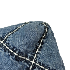 22 Medium Denim Quilted Stitched Blue SHW