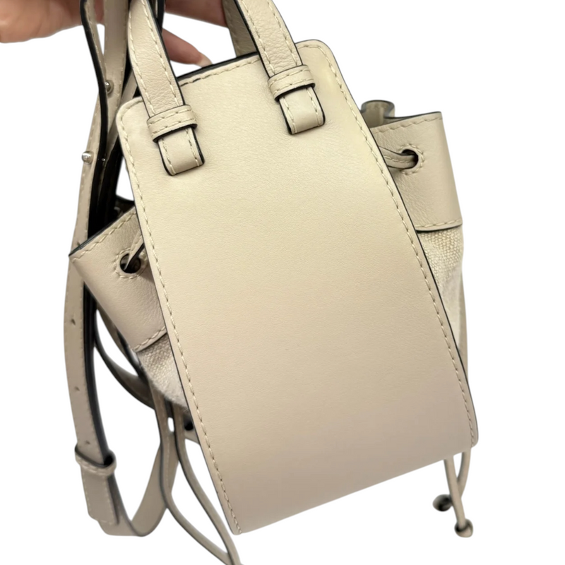 Hammock Mini Shoulder Grained Calfskin Sand SHW