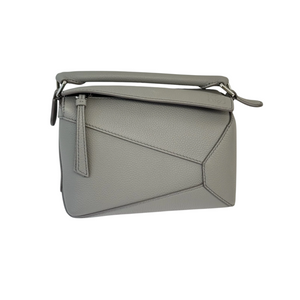 Puzzle Mini Calfskin Quilted Grey SHW