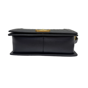 Boy Flap Medium Lambskin Quilted Black GHW