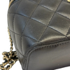 Top Handle Vanity Case Small Lambskin Black LGHW
