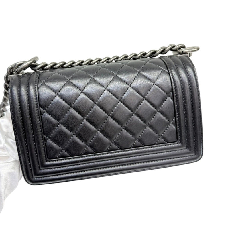 Boy Flap Small Calfskin Quilted Black RHW