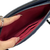 Gabrielle Clutch With Chain Small Calfskin Navy Black MHW