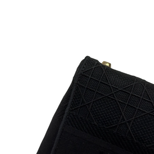 Lady D-Lite Medium Canvas Cannage Black GHW