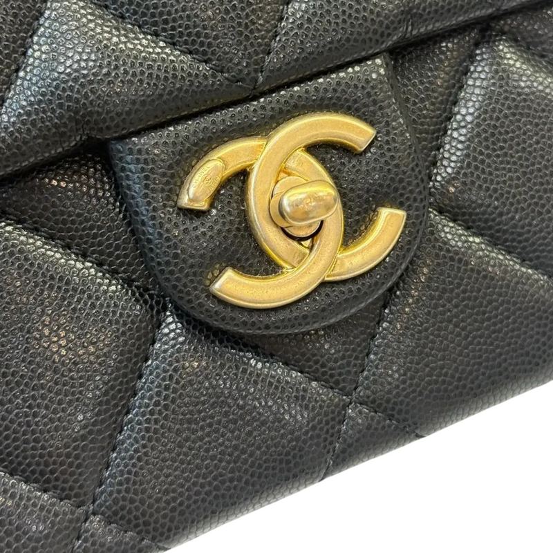 Seasonal Flap Crossbody Caviar Quilted Black GHW
