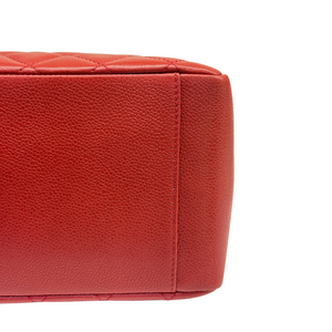 Grand Shopping Tote GST Caviar Quilted Red SHW