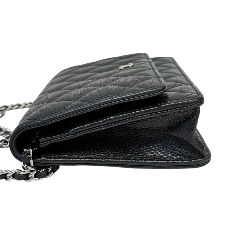 Wallet on Chain WOC Caviar Quilted Black SHW