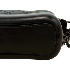 Gabrielle Hobo Small Aged Calfskin Quilted Black MHW