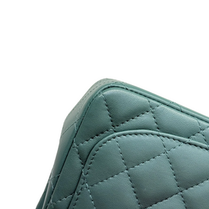 Square Flap Mini Lambskin Quilted Green LGHW
