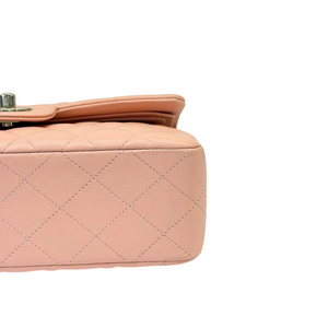 Classic Double Flap Small Lambskin Light Orange GHW