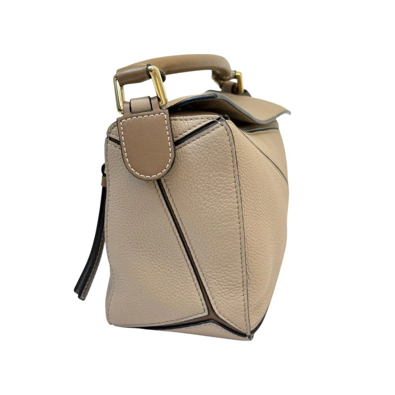 Puzzle Bag Small Grained Calfskin Sand GHW