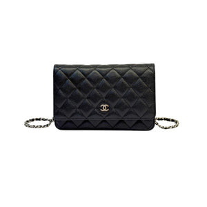 Wallet on Chain WOC Caviar Quilted Black SHW