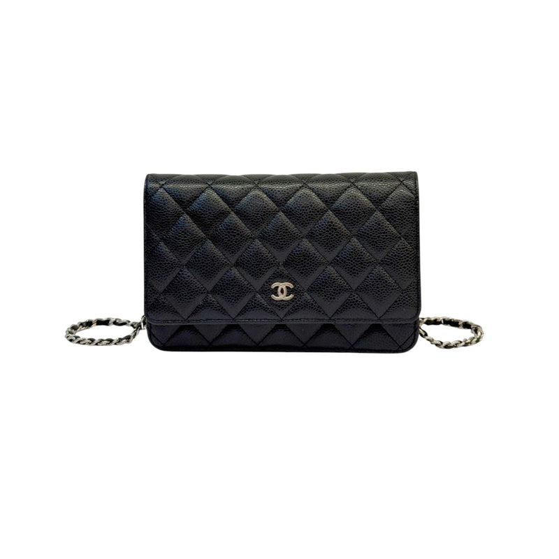 Wallet on Chain WOC Caviar Quilted Black SHW