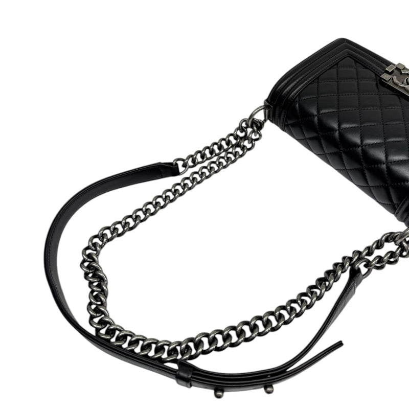 Boy Flap Small Calfskin Quilted Black RHW