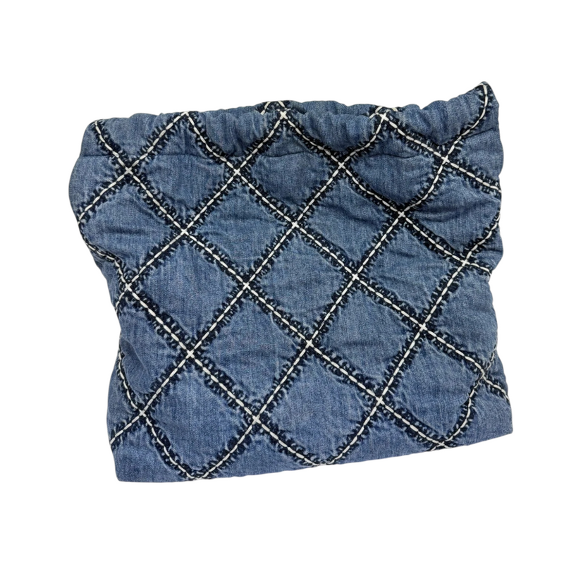 22 Medium Denim Quilted Stitched Blue SHW