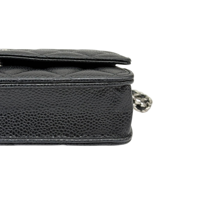 Wallet on Chain WOC Caviar Quilted Black SHW