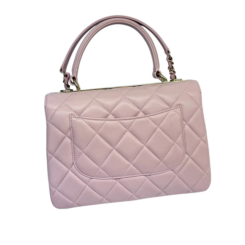 Trendy CC Flap Top Handle Lambskin Light Purple LGHW
