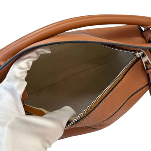 Puzzle Bag Small Calfskin Quilted Tan SHW