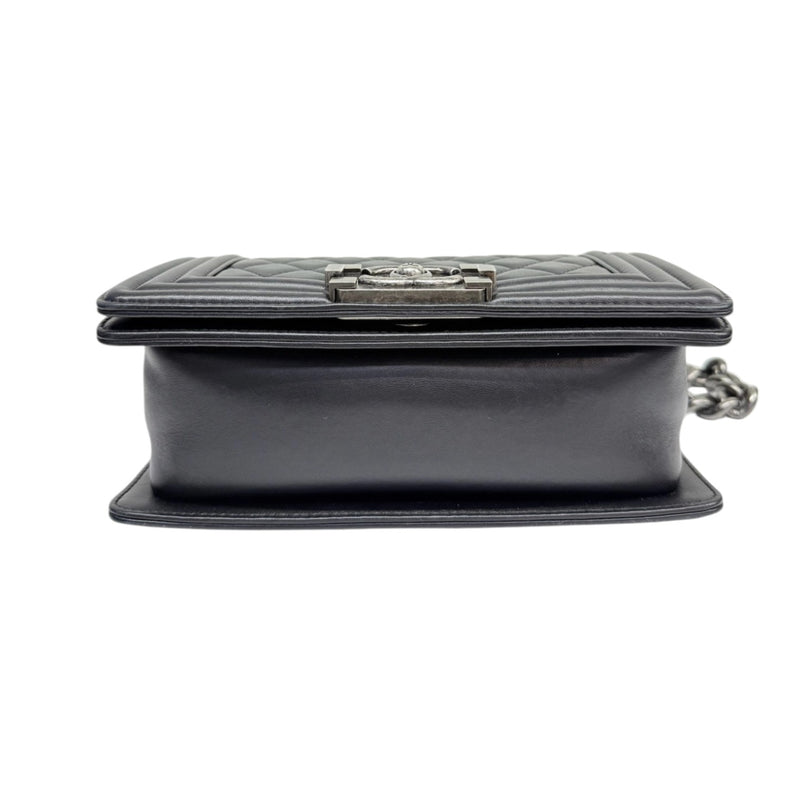 Boy Flap Small Calfskin Quilted Black RHW
