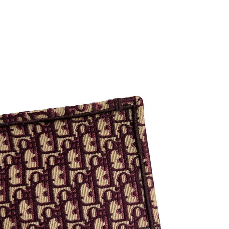 Book Tote Large Oblique Canvas Burgundy