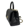 Coco Handle Clutch With Chain Mini Caviar Black GHW