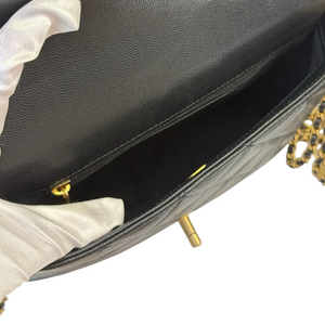 Seasonal Flap Crossbody Caviar Quilted Black GHW