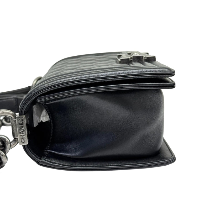 Boy Flap Small Calfskin Quilted Black RHW
