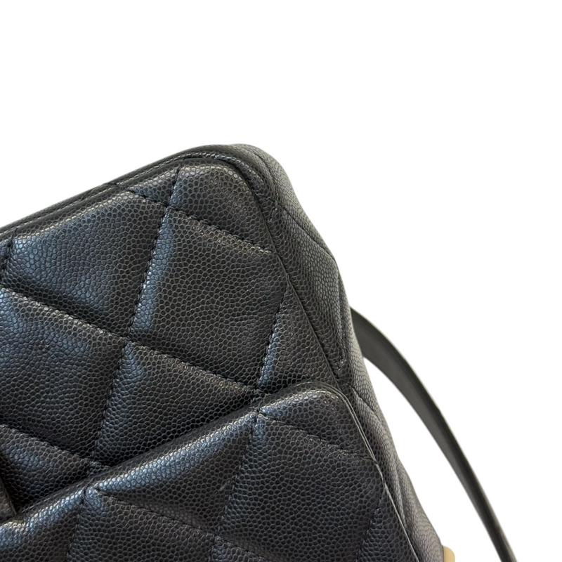 Seasonal Flap Crossbody Caviar Quilted Black GHW