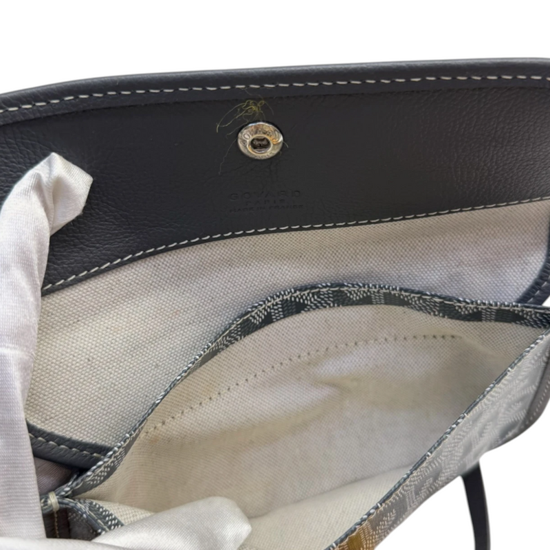 Saint Louis PM Goyardine Canvas Grey SHW